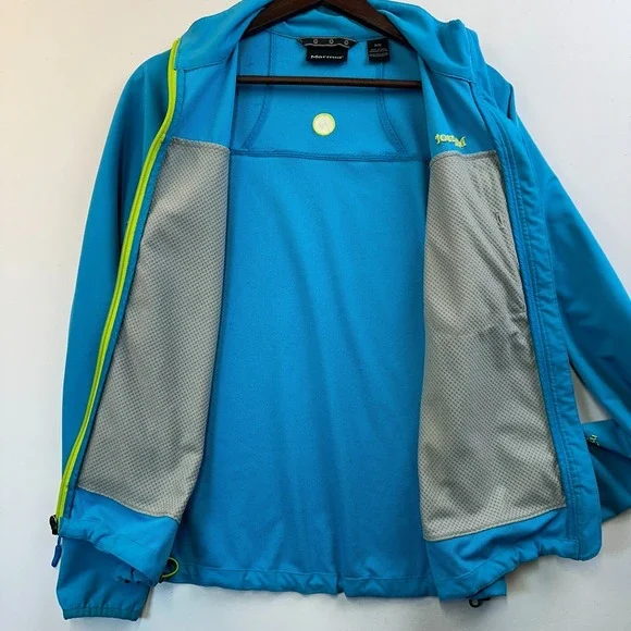 Marmot Womens Tempo Active‎ Jacket Blue Sea Waterproof Adventure Sz Medium EUC - Picture 9 of 16